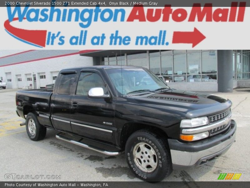 Onyx Black / Medium Gray 2000 Chevrolet Silverado 1500 Z71 Extended Cab 4x4