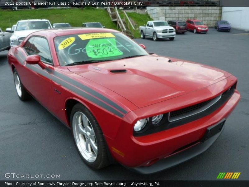 Redline 3 Coat Pearl / Dark Slate Gray 2012 Dodge Challenger R/T Classic