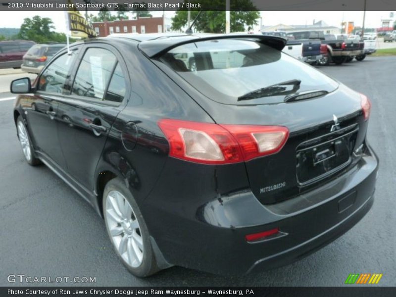 Tarmac Black Pearl / Black 2010 Mitsubishi Lancer Sportback GTS