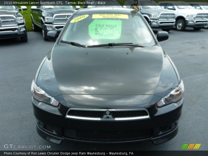 Tarmac Black Pearl / Black 2010 Mitsubishi Lancer Sportback GTS