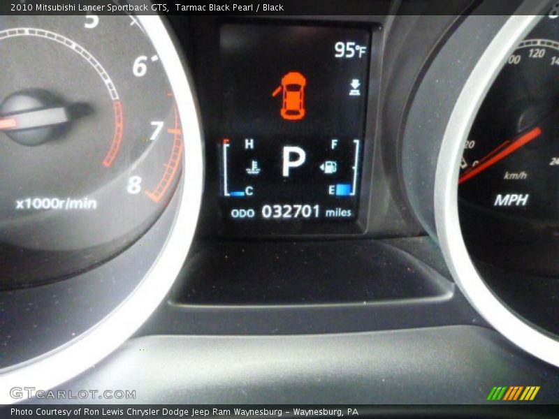 Tarmac Black Pearl / Black 2010 Mitsubishi Lancer Sportback GTS