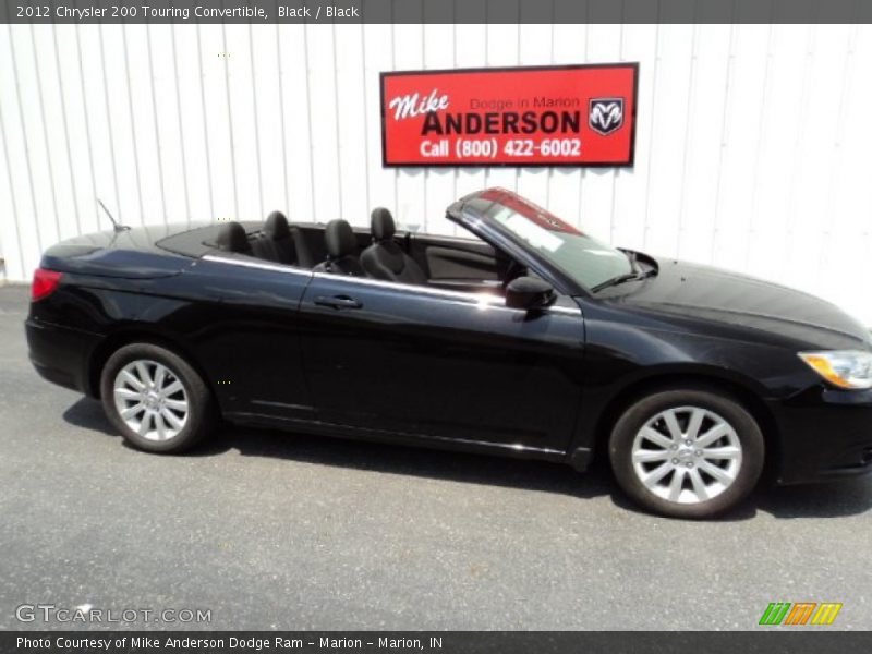 Black / Black 2012 Chrysler 200 Touring Convertible