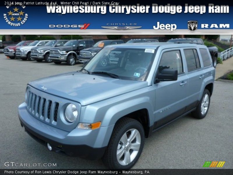 Winter Chill Pearl / Dark Slate Gray 2014 Jeep Patriot Latitude 4x4