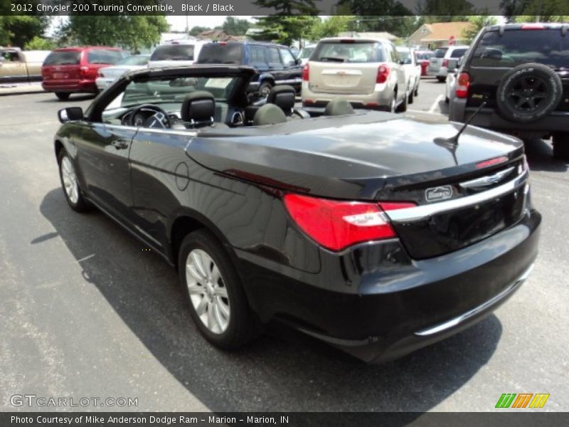 Black / Black 2012 Chrysler 200 Touring Convertible