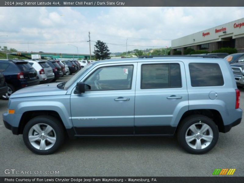 Winter Chill Pearl / Dark Slate Gray 2014 Jeep Patriot Latitude 4x4