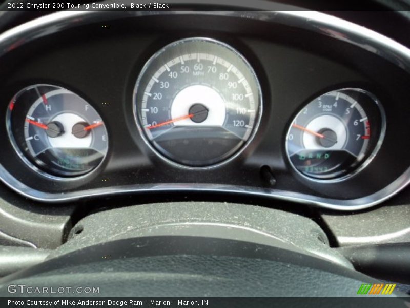 Black / Black 2012 Chrysler 200 Touring Convertible