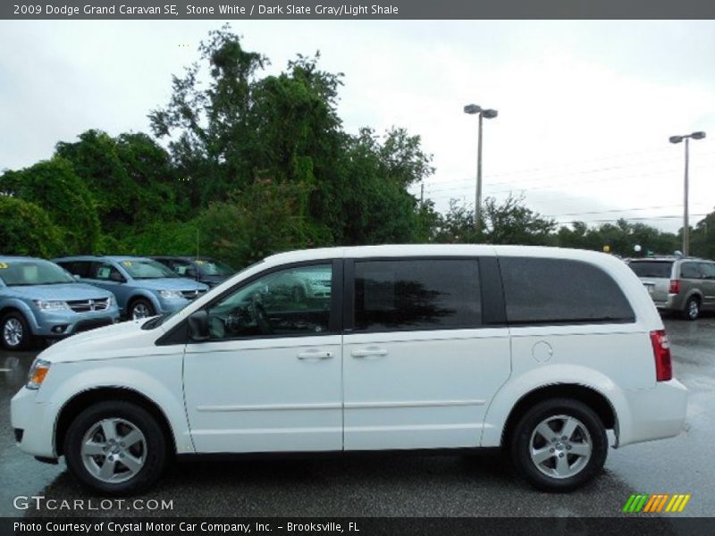 Stone White / Dark Slate Gray/Light Shale 2009 Dodge Grand Caravan SE