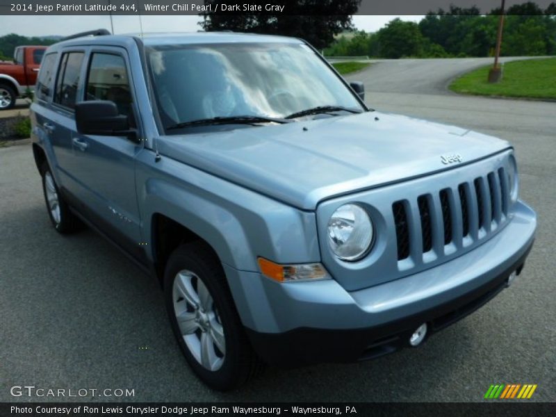 Winter Chill Pearl / Dark Slate Gray 2014 Jeep Patriot Latitude 4x4