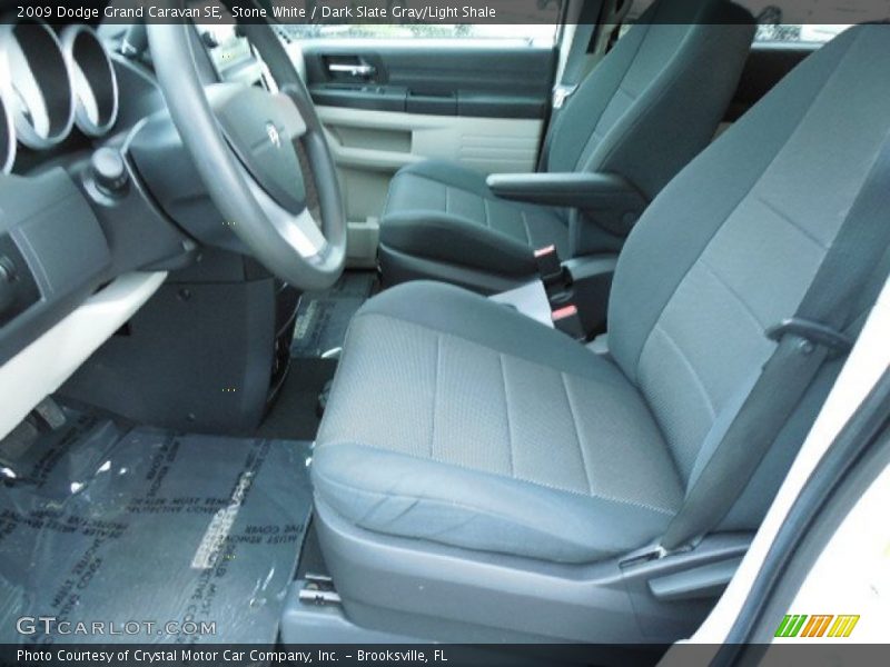 Stone White / Dark Slate Gray/Light Shale 2009 Dodge Grand Caravan SE