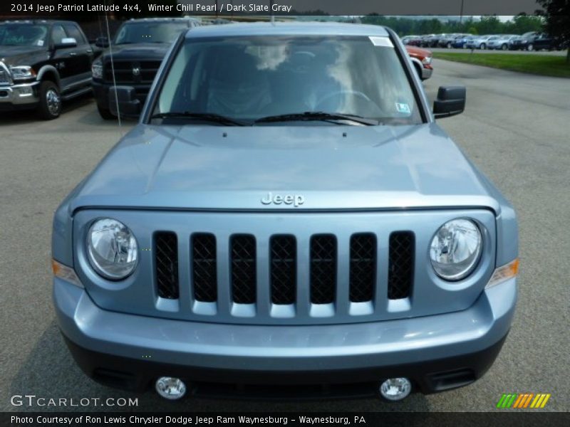 Winter Chill Pearl / Dark Slate Gray 2014 Jeep Patriot Latitude 4x4