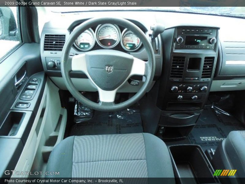 Stone White / Dark Slate Gray/Light Shale 2009 Dodge Grand Caravan SE