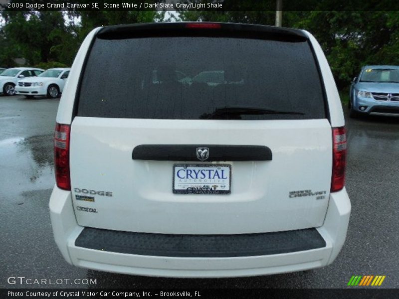 Stone White / Dark Slate Gray/Light Shale 2009 Dodge Grand Caravan SE