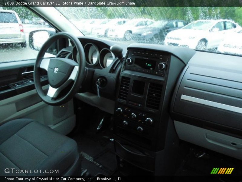Stone White / Dark Slate Gray/Light Shale 2009 Dodge Grand Caravan SE