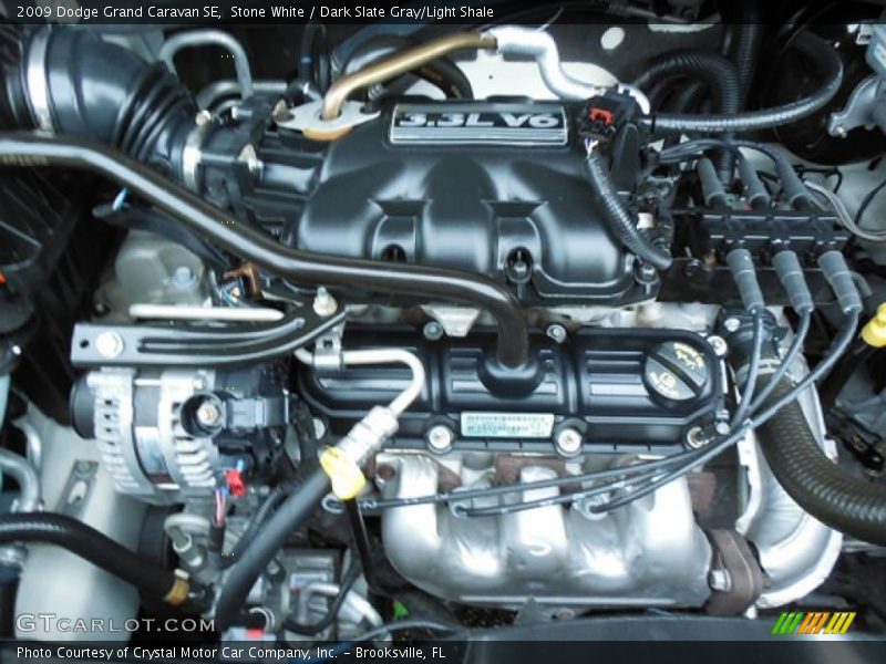 Stone White / Dark Slate Gray/Light Shale 2009 Dodge Grand Caravan SE
