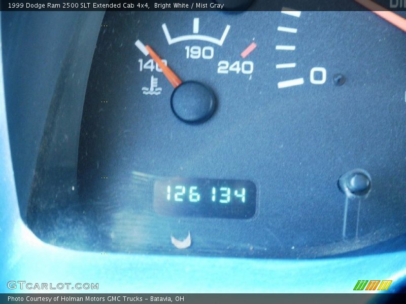 Bright White / Mist Gray 1999 Dodge Ram 2500 SLT Extended Cab 4x4
