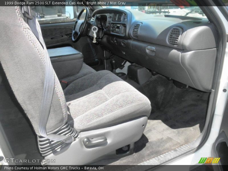 Bright White / Mist Gray 1999 Dodge Ram 2500 SLT Extended Cab 4x4