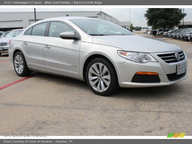 White Gold Metallic / Black/Cornsilk Beige 2012 Volkswagen CC Sport