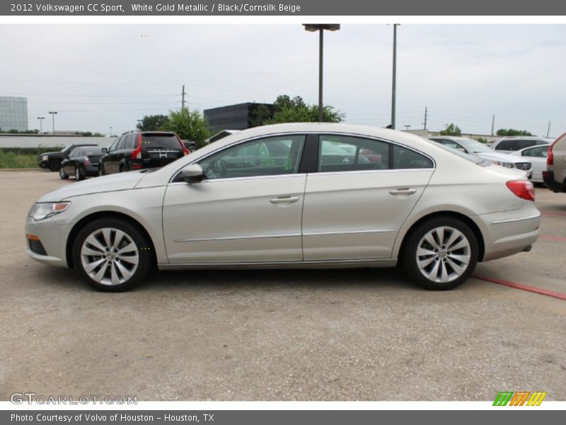 White Gold Metallic / Black/Cornsilk Beige 2012 Volkswagen CC Sport