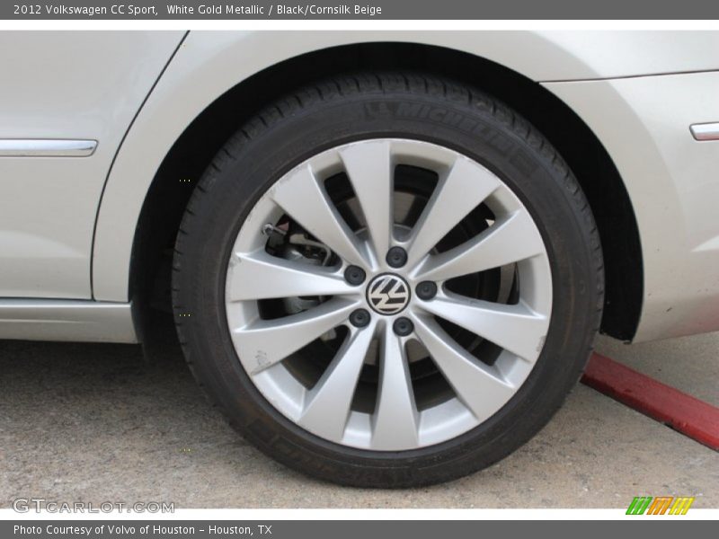 White Gold Metallic / Black/Cornsilk Beige 2012 Volkswagen CC Sport