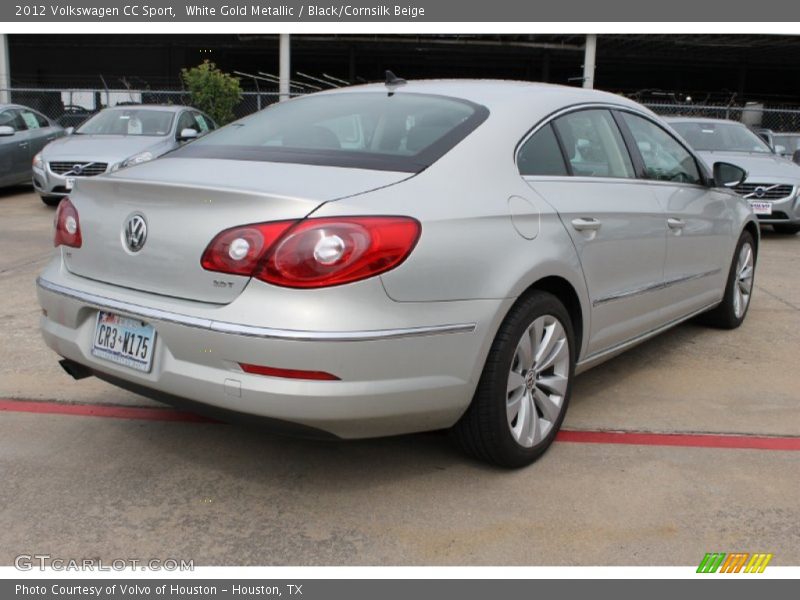 White Gold Metallic / Black/Cornsilk Beige 2012 Volkswagen CC Sport