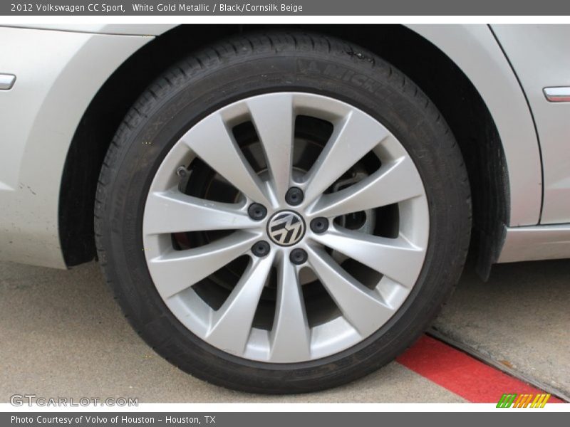 White Gold Metallic / Black/Cornsilk Beige 2012 Volkswagen CC Sport