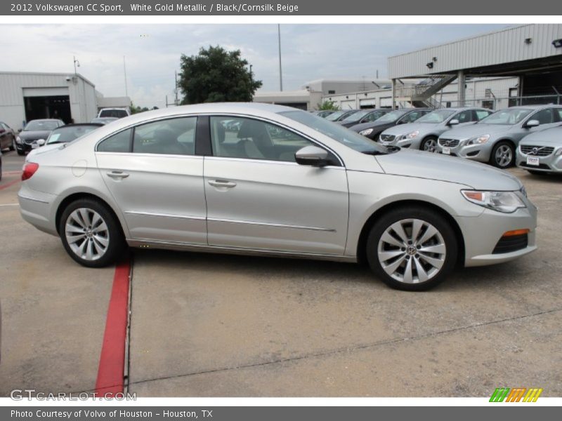 White Gold Metallic / Black/Cornsilk Beige 2012 Volkswagen CC Sport