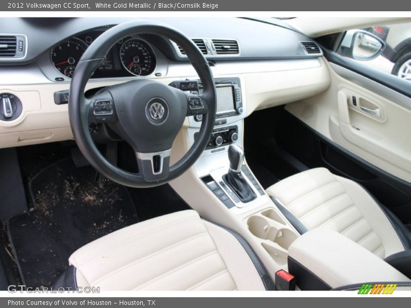 White Gold Metallic / Black/Cornsilk Beige 2012 Volkswagen CC Sport