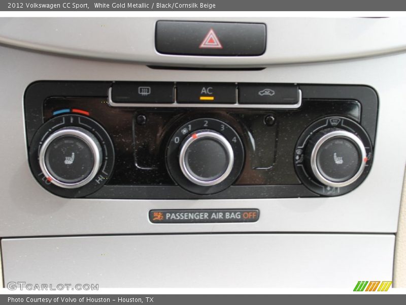 White Gold Metallic / Black/Cornsilk Beige 2012 Volkswagen CC Sport