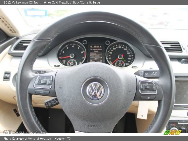 White Gold Metallic / Black/Cornsilk Beige 2012 Volkswagen CC Sport