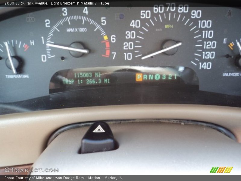Light Bronzemist Metallic / Taupe 2000 Buick Park Avenue