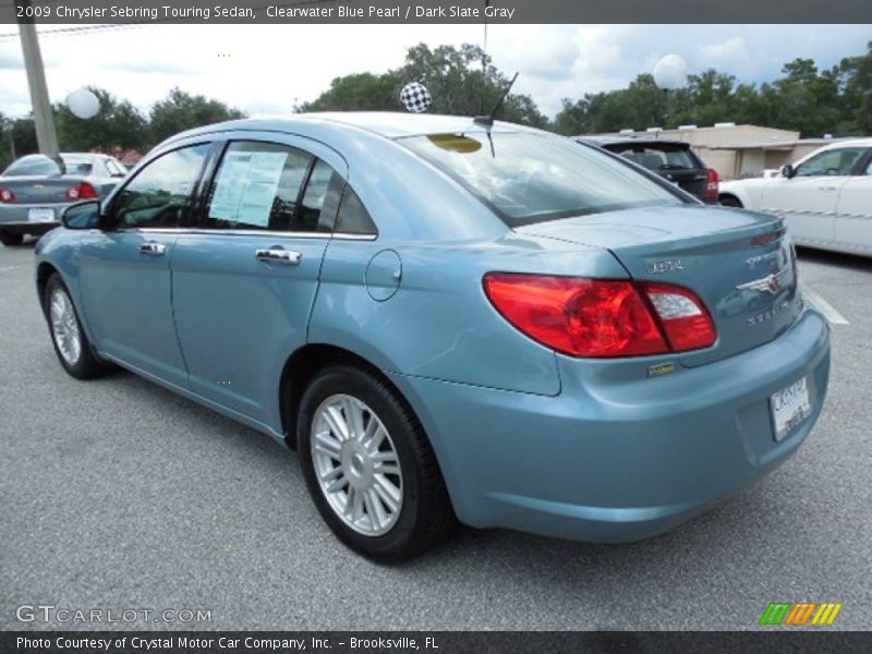 Clearwater Blue Pearl / Dark Slate Gray 2009 Chrysler Sebring Touring Sedan