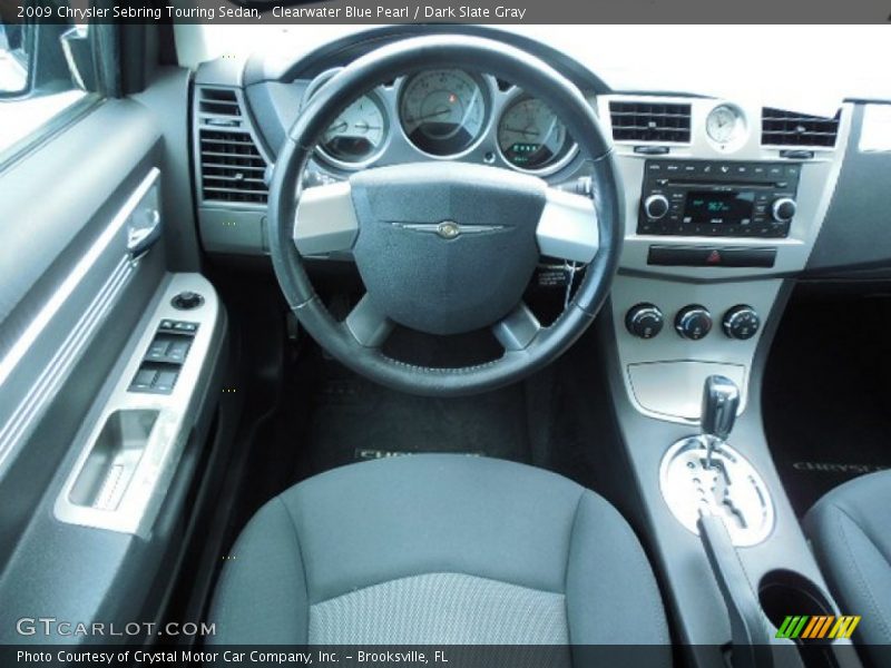 Clearwater Blue Pearl / Dark Slate Gray 2009 Chrysler Sebring Touring Sedan