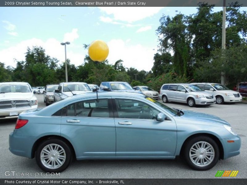 Clearwater Blue Pearl / Dark Slate Gray 2009 Chrysler Sebring Touring Sedan