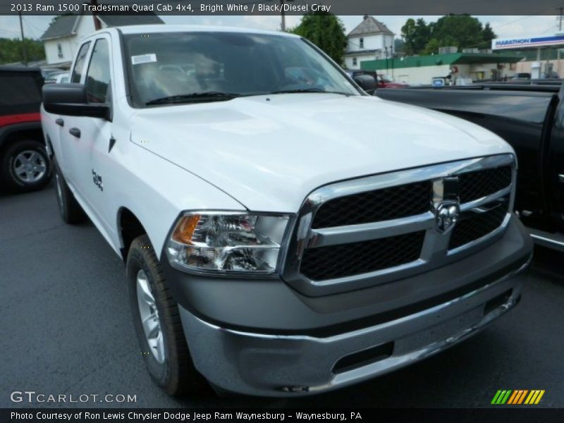 Bright White / Black/Diesel Gray 2013 Ram 1500 Tradesman Quad Cab 4x4