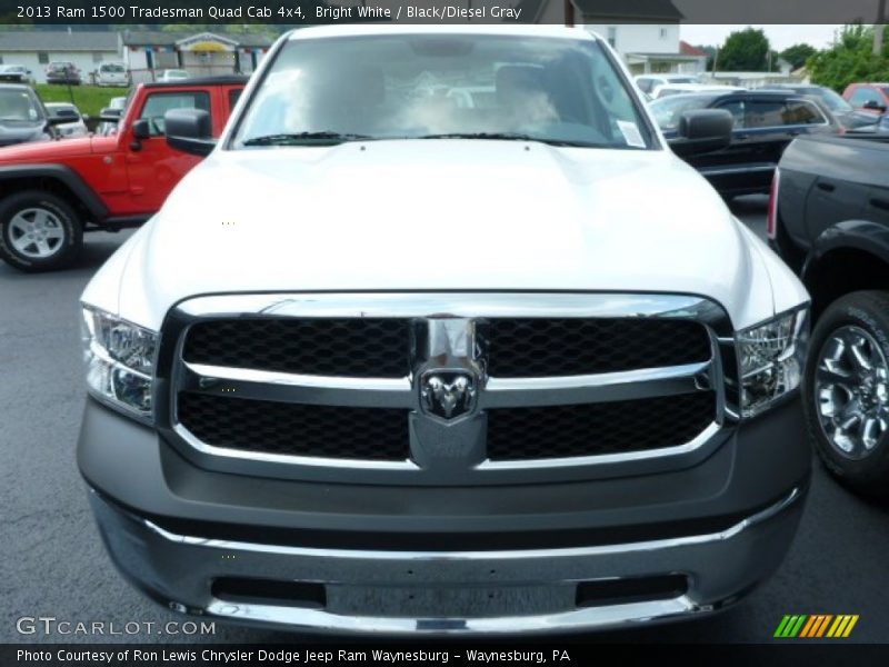 Bright White / Black/Diesel Gray 2013 Ram 1500 Tradesman Quad Cab 4x4