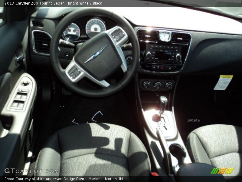 Bright White / Black 2013 Chrysler 200 Touring Sedan