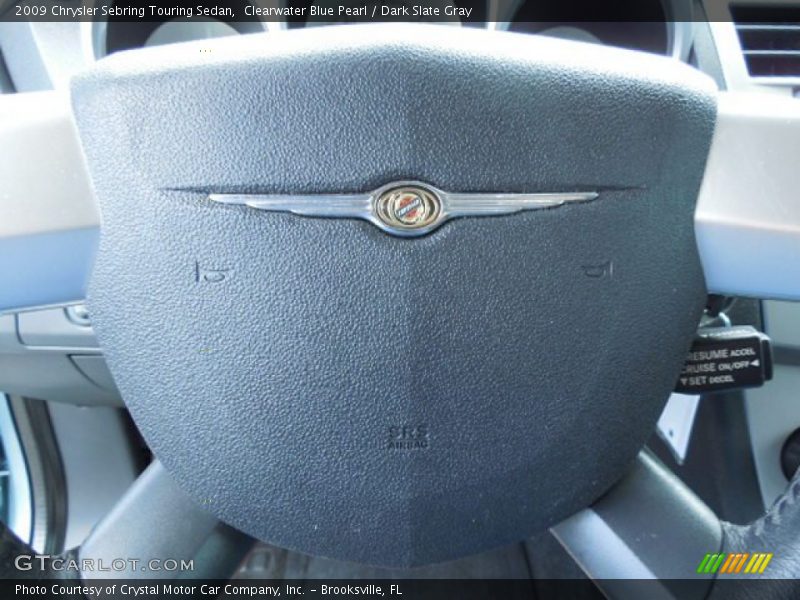 Clearwater Blue Pearl / Dark Slate Gray 2009 Chrysler Sebring Touring Sedan