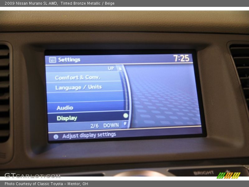 Tinted Bronze Metallic / Beige 2009 Nissan Murano SL AWD