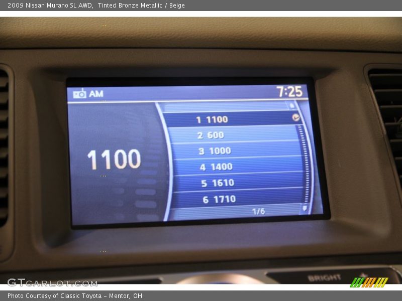 Tinted Bronze Metallic / Beige 2009 Nissan Murano SL AWD