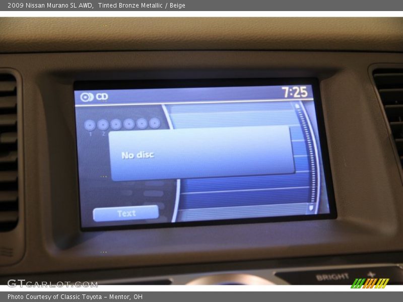 Tinted Bronze Metallic / Beige 2009 Nissan Murano SL AWD