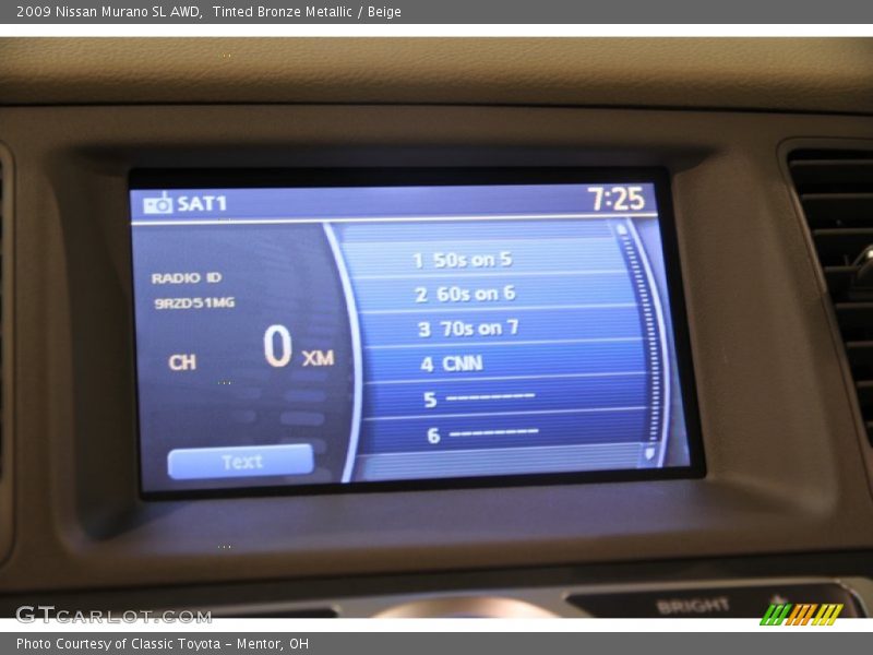 Tinted Bronze Metallic / Beige 2009 Nissan Murano SL AWD
