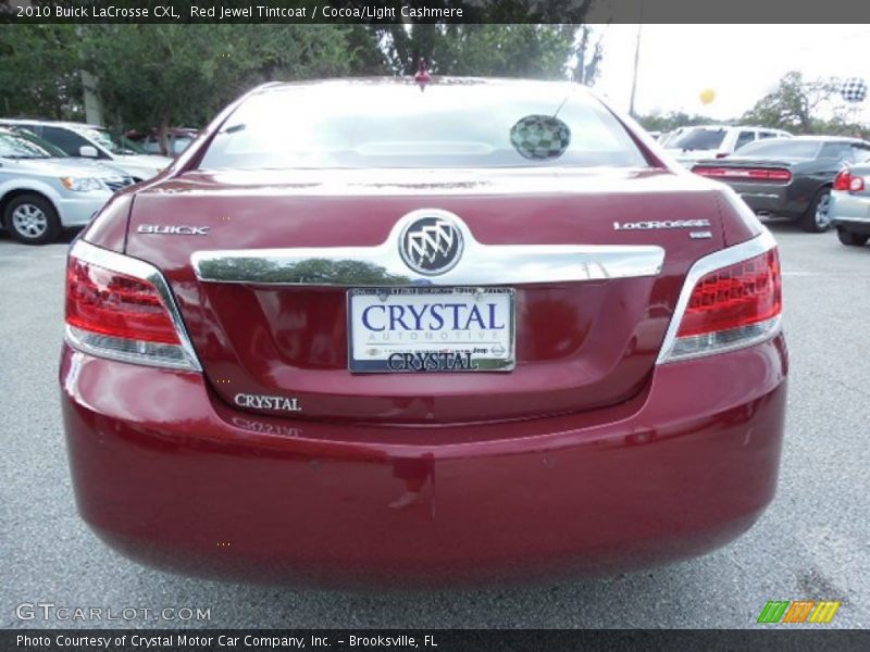 Red Jewel Tintcoat / Cocoa/Light Cashmere 2010 Buick LaCrosse CXL