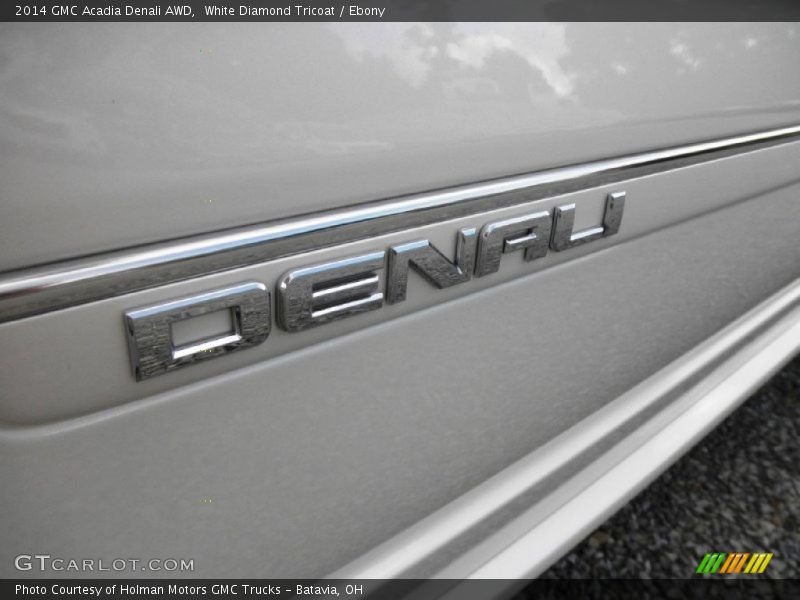 White Diamond Tricoat / Ebony 2014 GMC Acadia Denali AWD