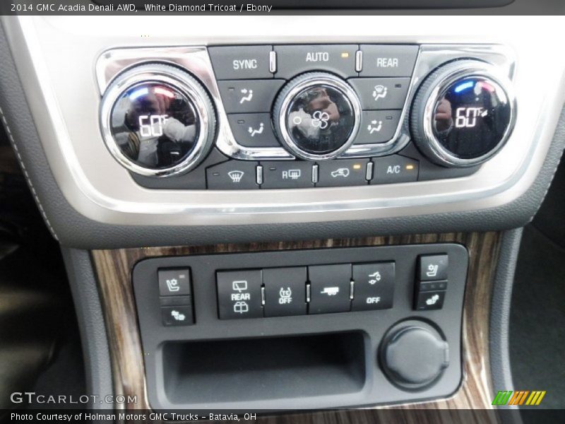 White Diamond Tricoat / Ebony 2014 GMC Acadia Denali AWD