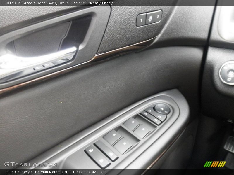 White Diamond Tricoat / Ebony 2014 GMC Acadia Denali AWD