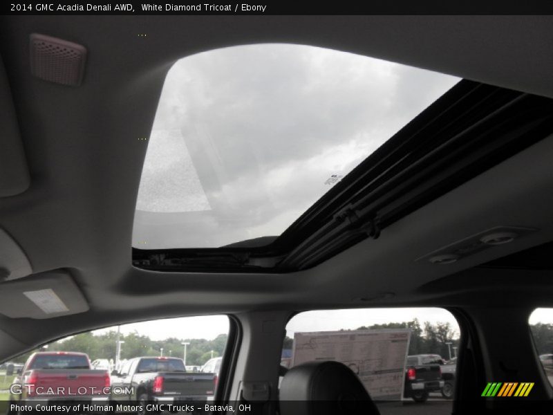 White Diamond Tricoat / Ebony 2014 GMC Acadia Denali AWD