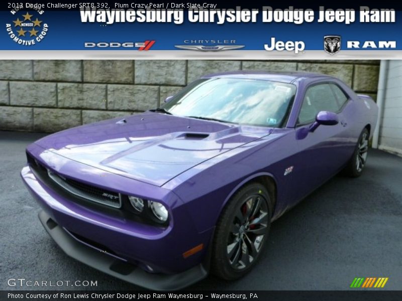 Plum Crazy Pearl / Dark Slate Gray 2013 Dodge Challenger SRT8 392