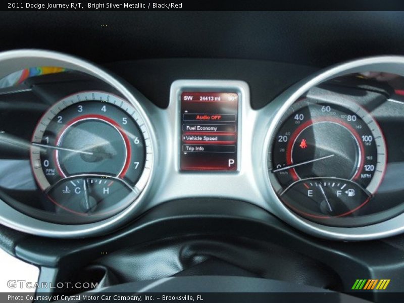 Bright Silver Metallic / Black/Red 2011 Dodge Journey R/T