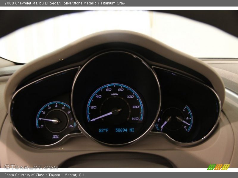 Silverstone Metallic / Titanium Gray 2008 Chevrolet Malibu LT Sedan