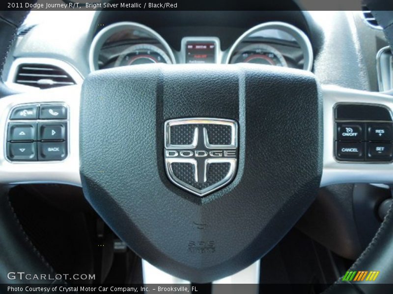 Bright Silver Metallic / Black/Red 2011 Dodge Journey R/T